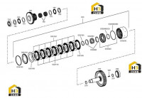 Блок фрикционов 4656.173.045