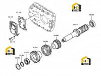 Вал промежуточный и насос 1304.103.804