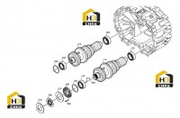 Вал промежуточный и шестерни КПП 1328.103.009