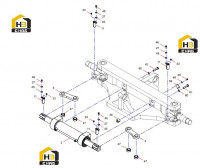 Цилиндр в сборе, рулевое управление, тяга правая левая, штифтовый вал, масляный колпачок RSC007739419