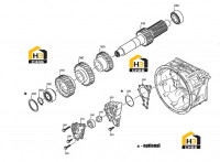 Вал промежуточный и насос 1316.103.803